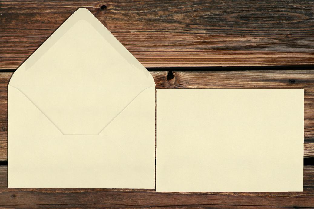 Briefhüllen 110x156 mm Nassklebend Elfenbein 120 g/qm